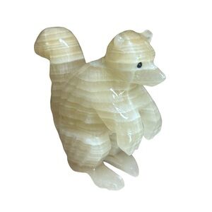 Vintage Onyx Squirrel Figure Rare Hand Carved Sculpture MCM